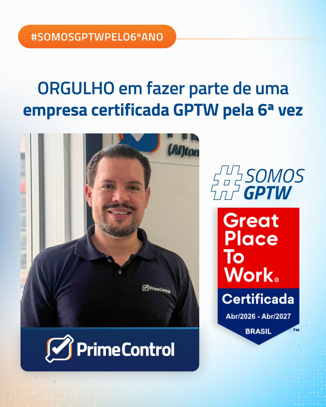Foto do case Prime Control pela Typic