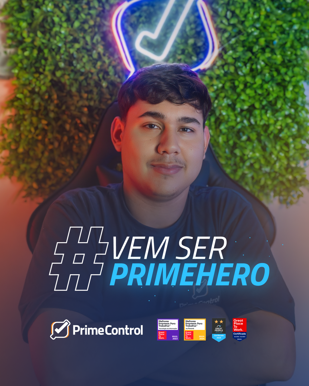 Foto do case Prime Control pela Typic